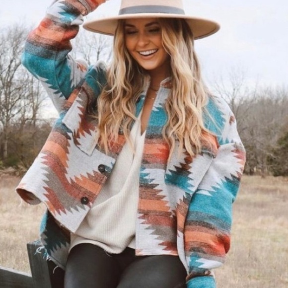 🔹New🔹Rust El Paso Western Aztec Jacket - Picture 4 of 5